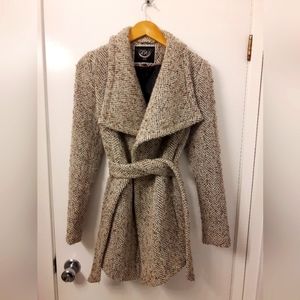 RW&CO Wool & Acrylic Boucle Short Wrap Coat